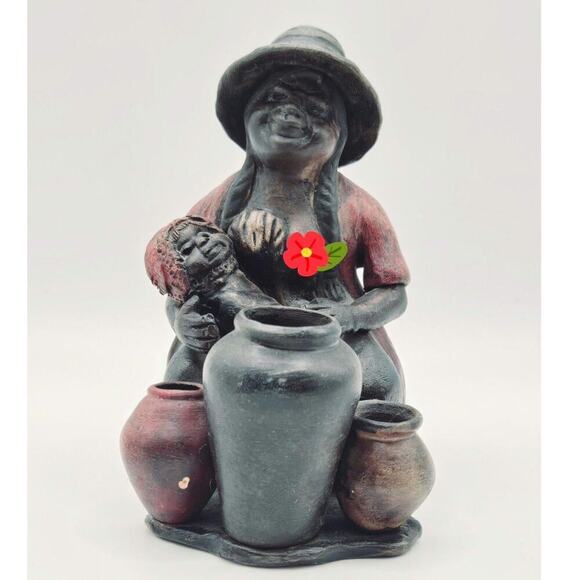 Mexico Studio Art Women and Child Statue - Picture 1 of 7